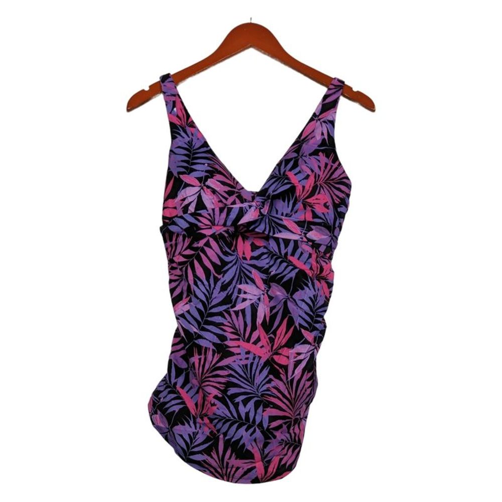 Kim Gravel x Swimsuits For All Women's Swimsuit Sz 12 Sarong Purple A567729